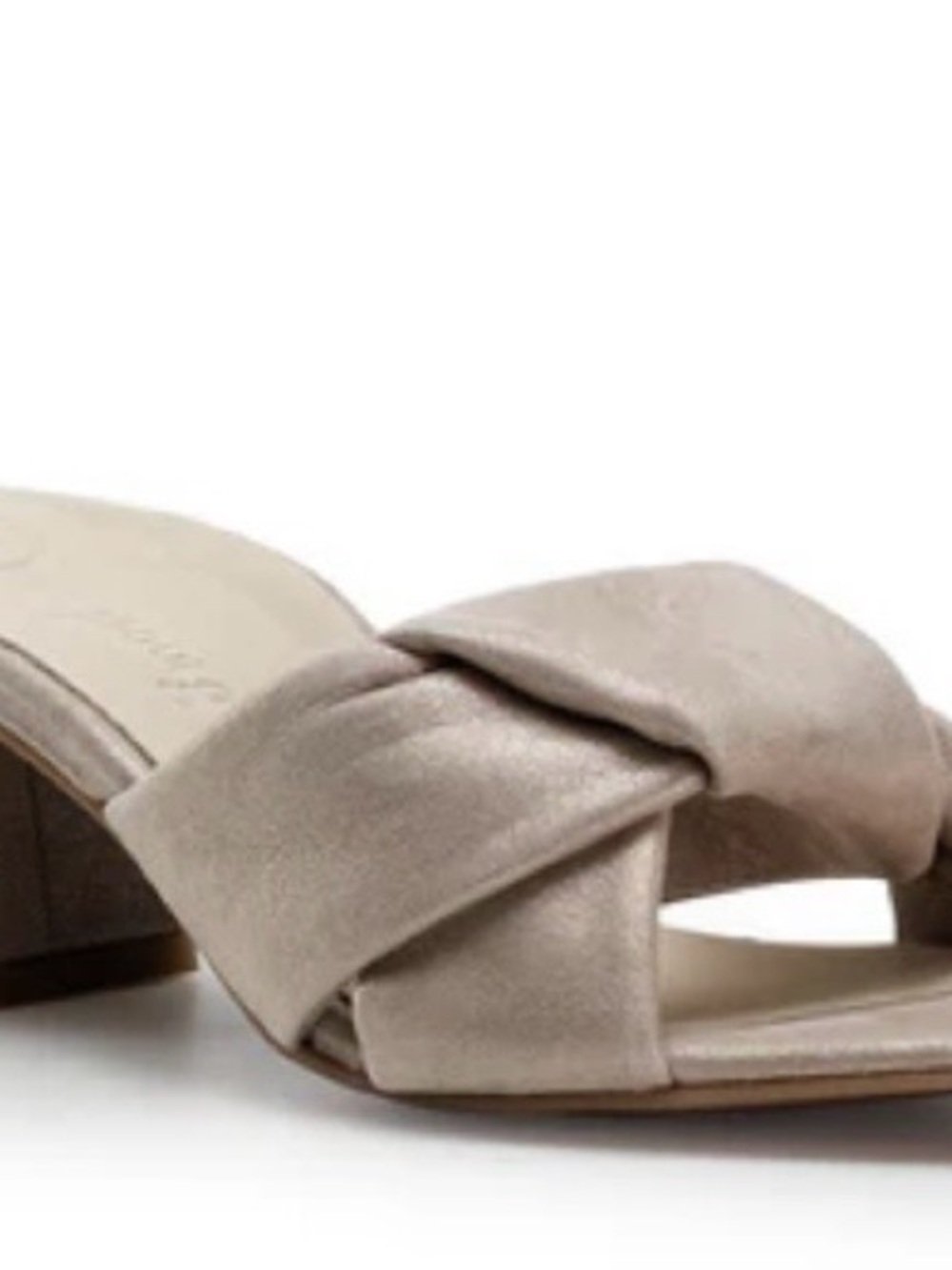 Paul Green 9 New In Box Taupe Knot Cashmere Suede Slide Mules